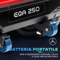 Macchina Elettrica per Bambini 3-8 Anni con Telecomando, Fari e Clacson, Rossa e Nera