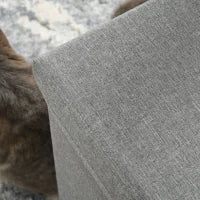 Casetta per Gatti Pieghevole a Cubo con Cuscino e Tappetino Tiragraffi, 36.5x36.5x36.5 cm, Grigio