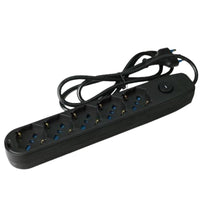 Multipresa 5 uscite universali spina 16a cavo 1,5 metri protezione bambino *** colore nero, confezione 1