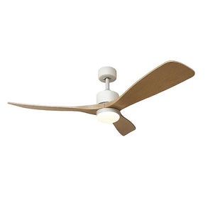 Optonica 19108 ventilatore soffitto led 18w 3cct bianco con pale effetto legno