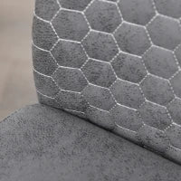 Set da 4 Sedie a Dondolo da Pranzo, Sedie da Cucina, Microfibra, 45 x 61 x 98 cm, Grigio