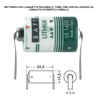 Batteria al litio saft ls 14250 3,6v 1/2 aa alta affidabilità