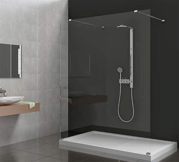 Walk in Doppio Ingresso H200cm Cristallo Trasparente 8mm Anticalcare - 108 cm
