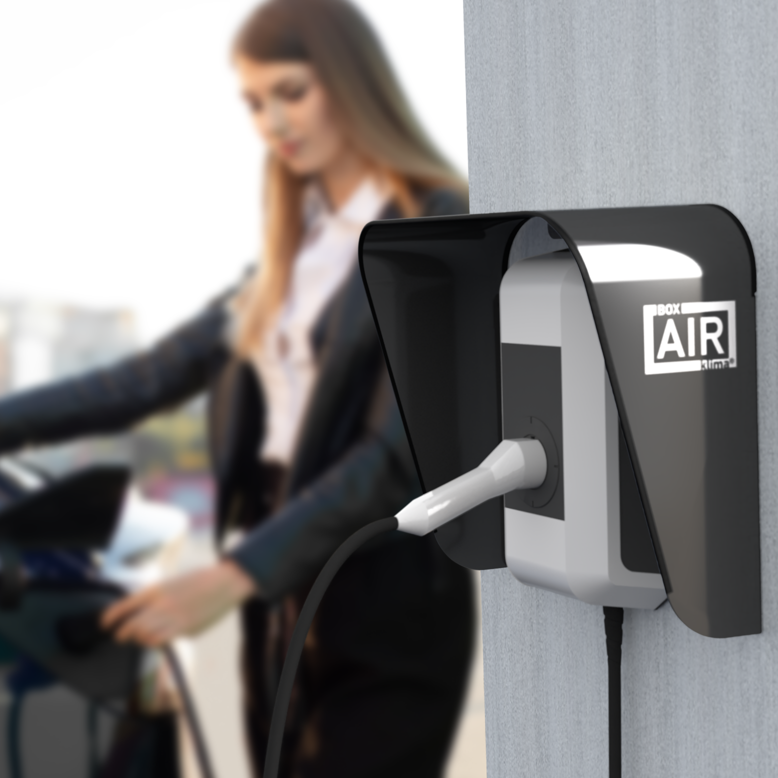 Copertura per Wallbox domestiche protezione contro le intemperie per stazione di ricarica auto elettrica inverter solare antracite S