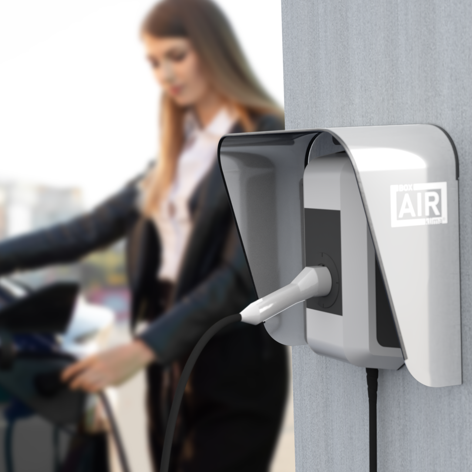 Copertura per Wallbox domestiche protezione contro le intemperie per stazione di ricarica auto elettrica inverter solare bianco S