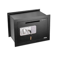 Genie Hand Cassaforte a Tempo a Muro Anti Rapina con Feritoia di Deposito 20x37x27 cm