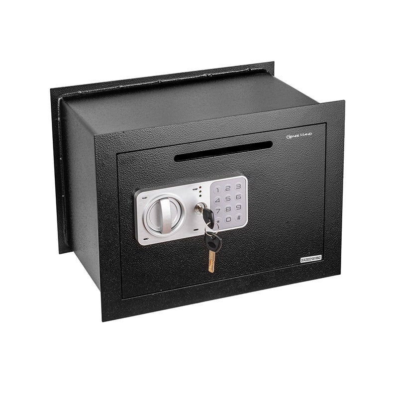 Genie Hand Cassaforte a Tempo a Muro Anti Rapina con Feritoia di Deposito 20x37x27 cm