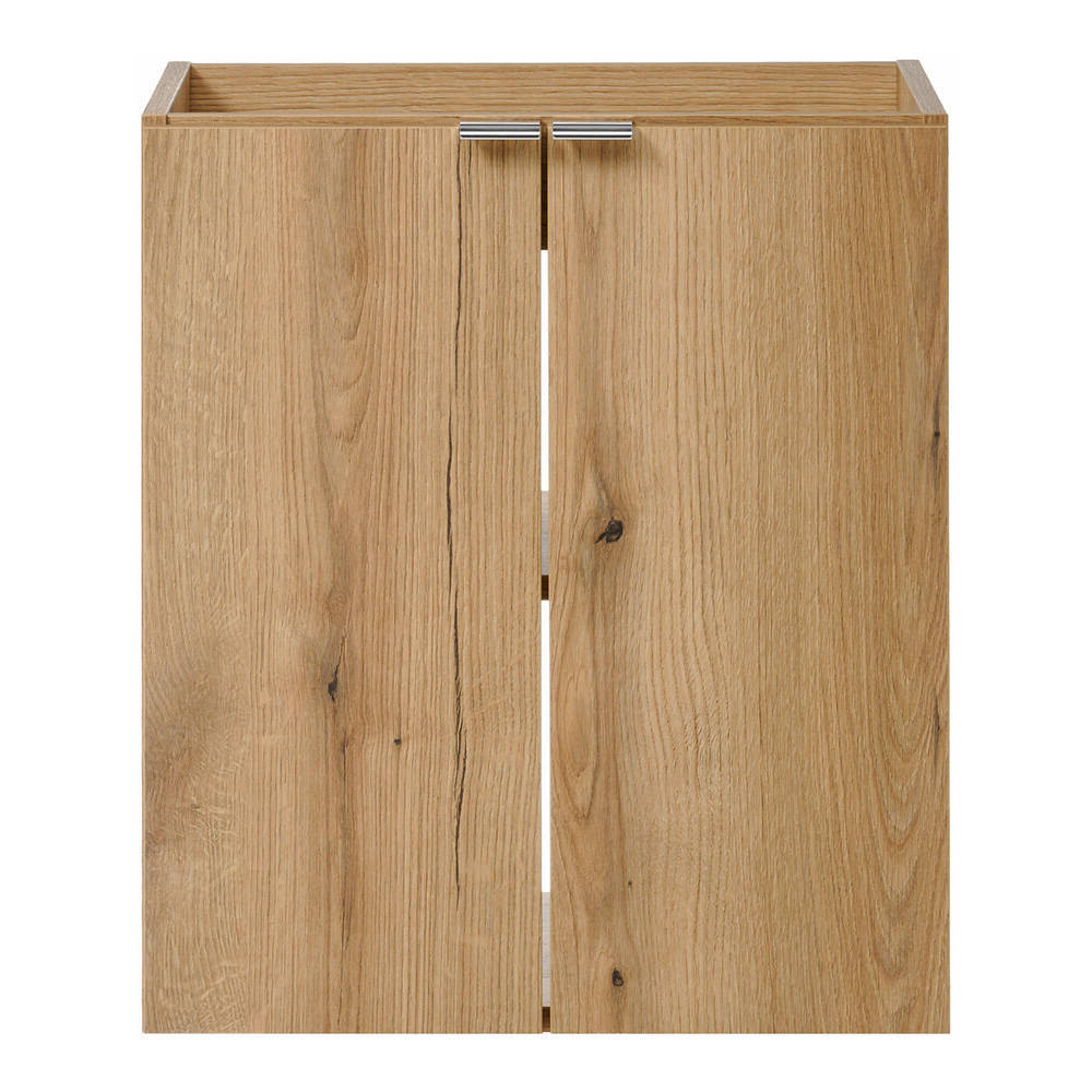 Set NEWPORT Armadio Pensile Sottolavabo con Piano di Lavoro 50x60x40 Effetto Rovere [en.casa]