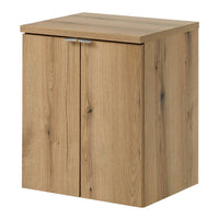 Set NEWPORT Armadio Pensile Sottolavabo con Piano di Lavoro 50x60x40 Effetto Rovere [en.casa]