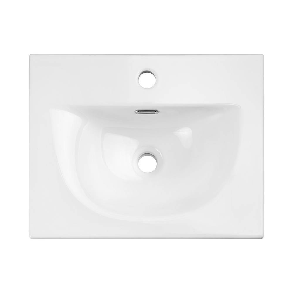 Mobiletto Sottolavabo NEWPORT a 2 Cassetti con Lavabo 50x57x39 cm - Effetto Rovere [en.casa]