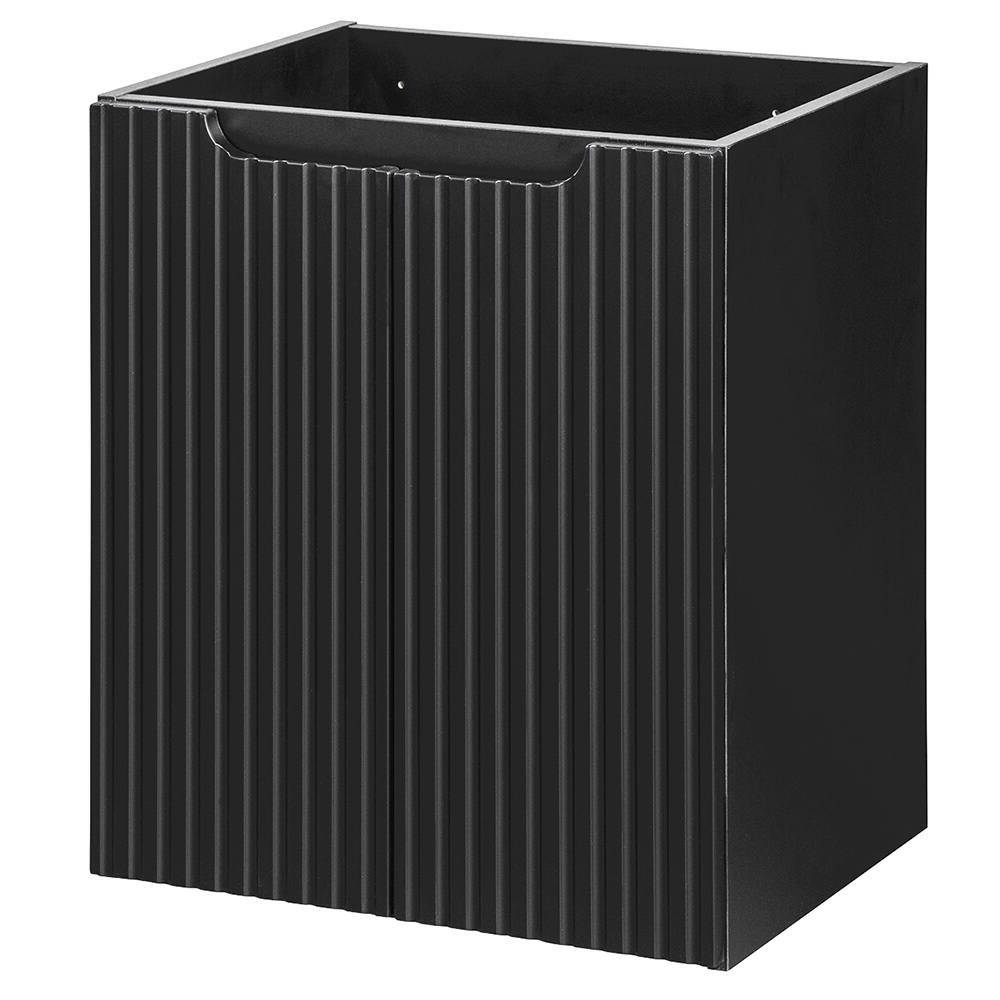 Armadio Pensile Sottolavabo NEWPORT con Lavandino 50x57x39 cm Nero [en.casa]