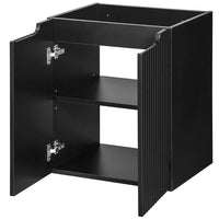Armadio Pensile Sottolavabo NEWPORT con Lavandino 50x57x39 cm Nero [en.casa]