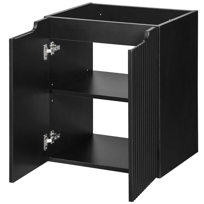 Armadio Pensile Sottolavabo NEWPORT con Lavandino 50x57x39 cm Nero [en.casa]