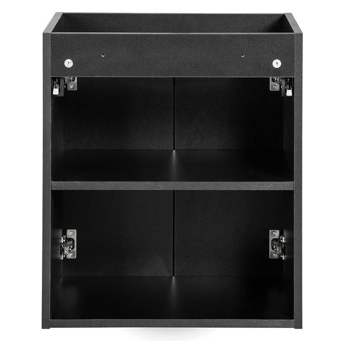 Armadio Pensile Sottolavabo NEWPORT con Lavandino 50x57x39 cm Nero [en.casa]