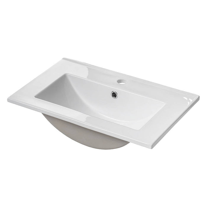 Mobiletto Sottolavabo NEWPORT a 2 Cassetti con Lavabo 51x57x39 cm - Effetto Rovere [en.casa]