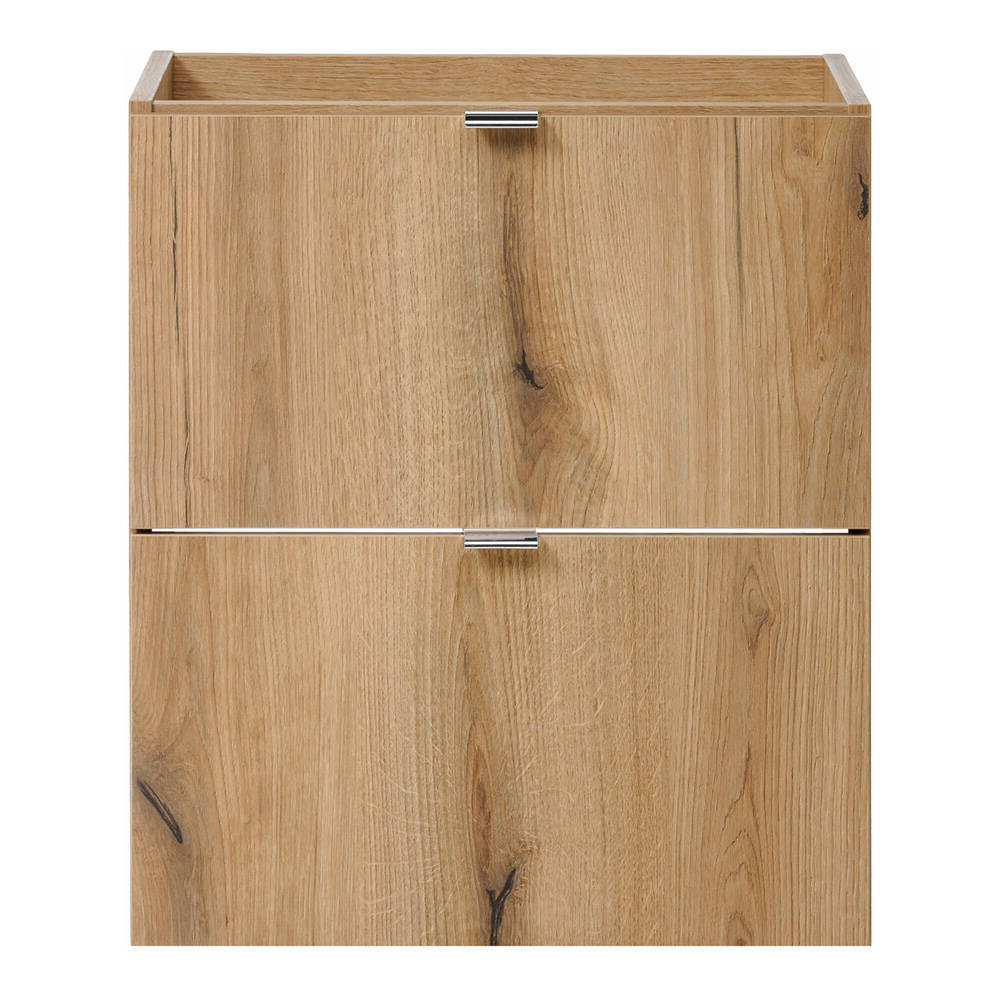 Mobiletto Sottolavabo NEWPORT a 2 Cassetti con Lavabo 51x57x39 cm - Effetto Rovere [en.casa]