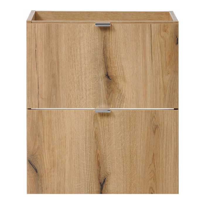 Mobiletto Sottolavabo NEWPORT a 2 Cassetti con Lavabo 51x57x39 cm - Effetto Rovere [en.casa]