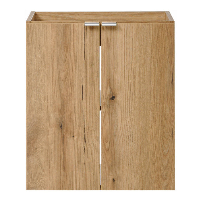 Set NEWPORT Armadio Pensile Sottolavabo con Piano di Lavoro 50x60x40 Effetto Rovere / Nero [en.casa]