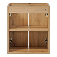 Set NEWPORT Armadio Pensile Sottolavabo con Piano di Lavoro 50x60x40 Effetto Rovere / Nero [en.casa]