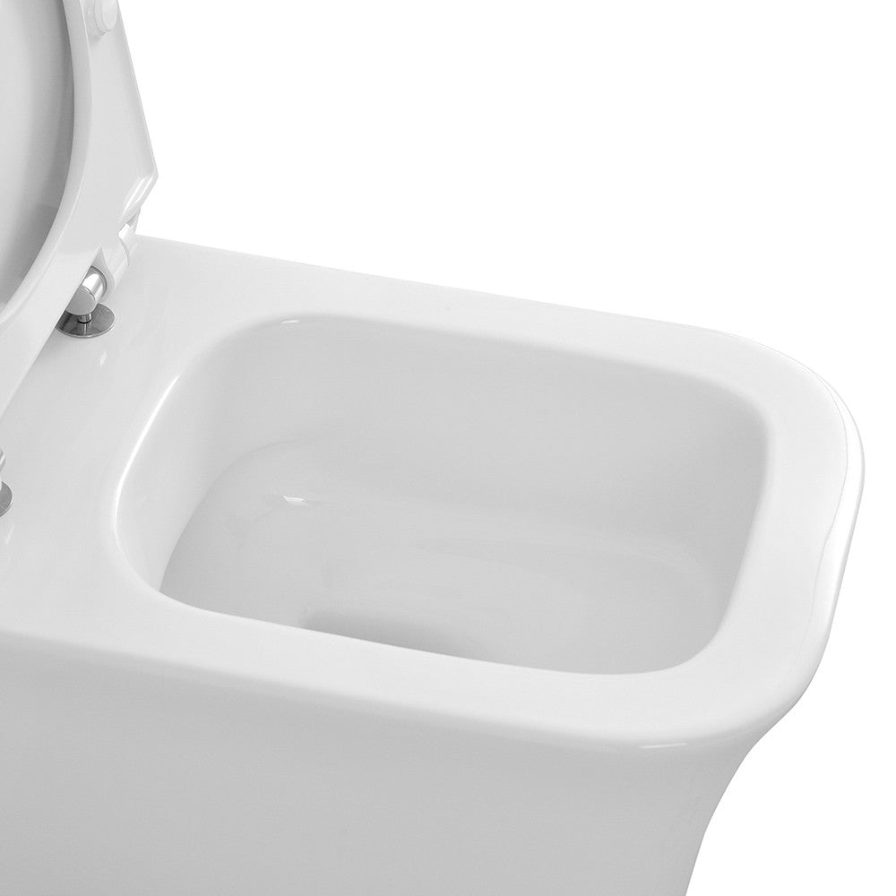 Water singolo filomuro Diometra bianco Rimless completo di Copriwater slim soft close