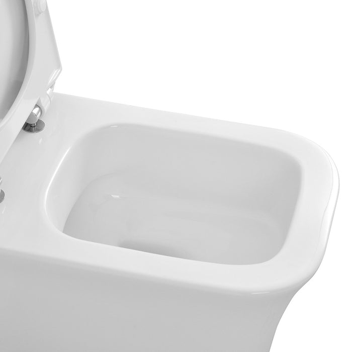 Water singolo filomuro Diometra bianco Rimless completo di Copriwater slim soft close