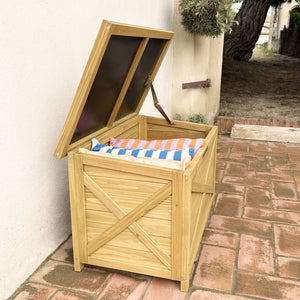 Cassapanca in legno di abete 80cm, marrone naturale