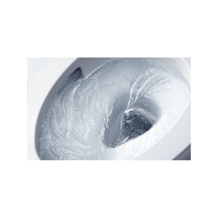 WC da appoggio nero senza bordo Tornado DOUA 52,5x35,5x41 cm con sedile WC