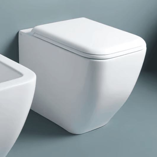 Wc a Terra Senza Brida Ceramica Cielo "Shui Comfort" Bianco Lucido