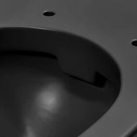 Wc filo muro nero opaco rimless in ceramica serie Feeling