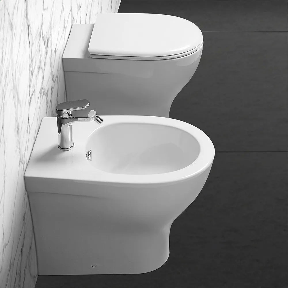 Wc filo muro scarico traslato rimless Azzurra serie Pratica