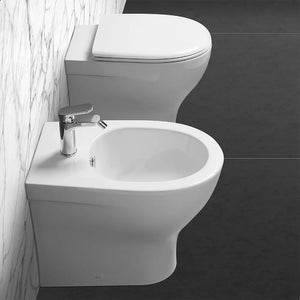 Wc filo muro scarico traslato rimless Azzurra serie Pratica