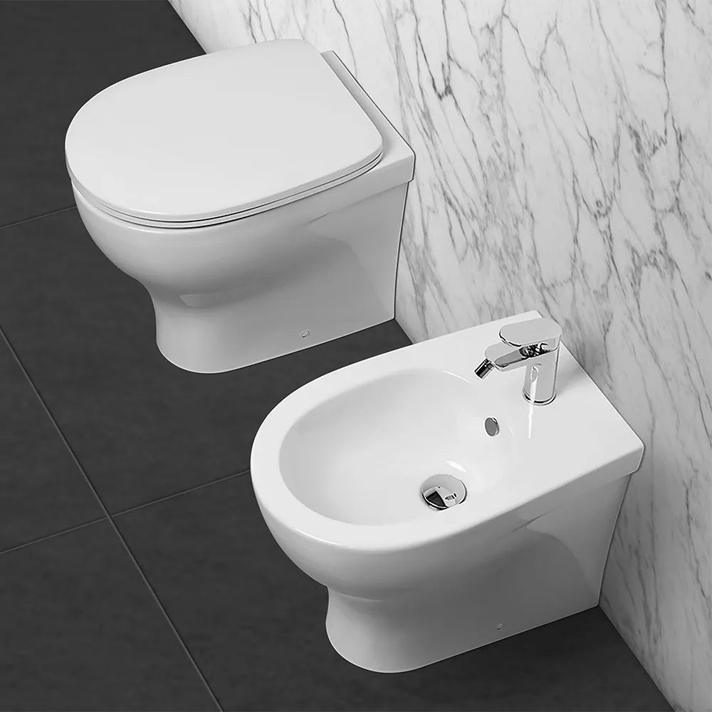 Wc filo muro scarico traslato rimless Azzurra serie Pratica