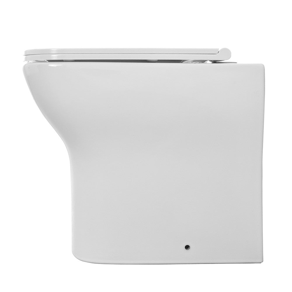 Wc filomuro bianco lucido senza brida con scarico multiplo  Plana