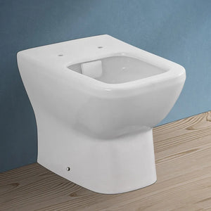Wc filomuro senza brida in ceramica scarico universale  Square