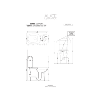 Wc a Terra Monoblocco Tradizionale Con Scarico a Parete Alice Ceramica "Confort" Bianco Lucido