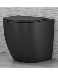 WC MILOS nero senza brida 57x36x38 cm con sedile WC con chiusura ammortizzata