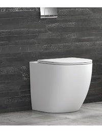 WC bianco opaco Rimless MILOS 57x36x38 cm con sedile WC