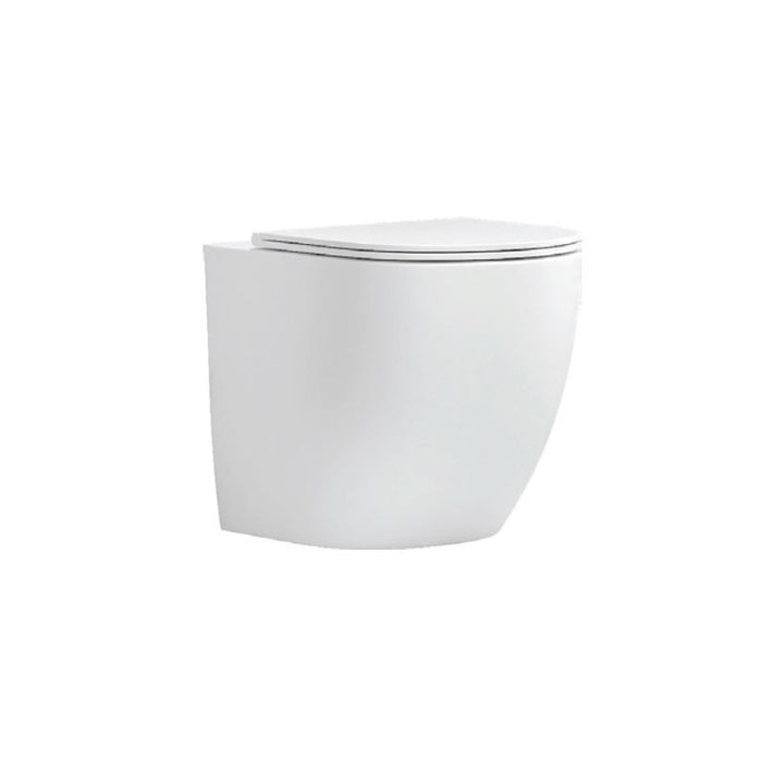 WC bianco opaco Rimless MILOS 57x36x38 cm con sedile WC