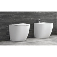 WC bianco opaco Rimless MILOS 57x36x38 cm con sedile WC