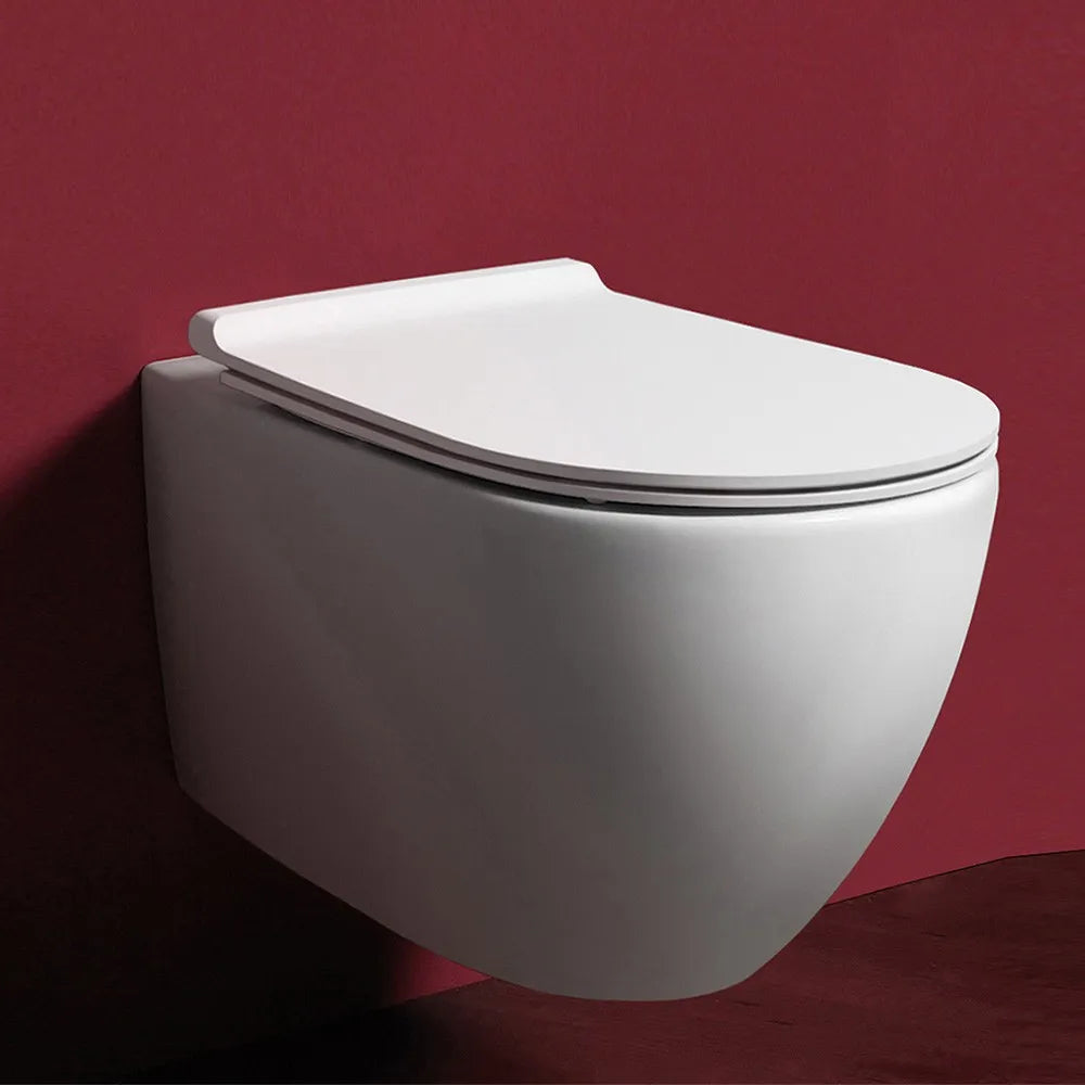 Wc singolo sospeso Simas Vignoni Rimless in ceramica bianco lucido