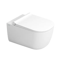 Wc sospeso Rimless Mirto in ceramica lucida con scarico a parete