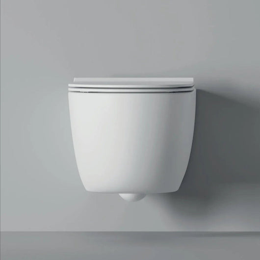 Wc Sospeso Senza Brida Alice Ceramica "Unica 55" Bianco Lucido