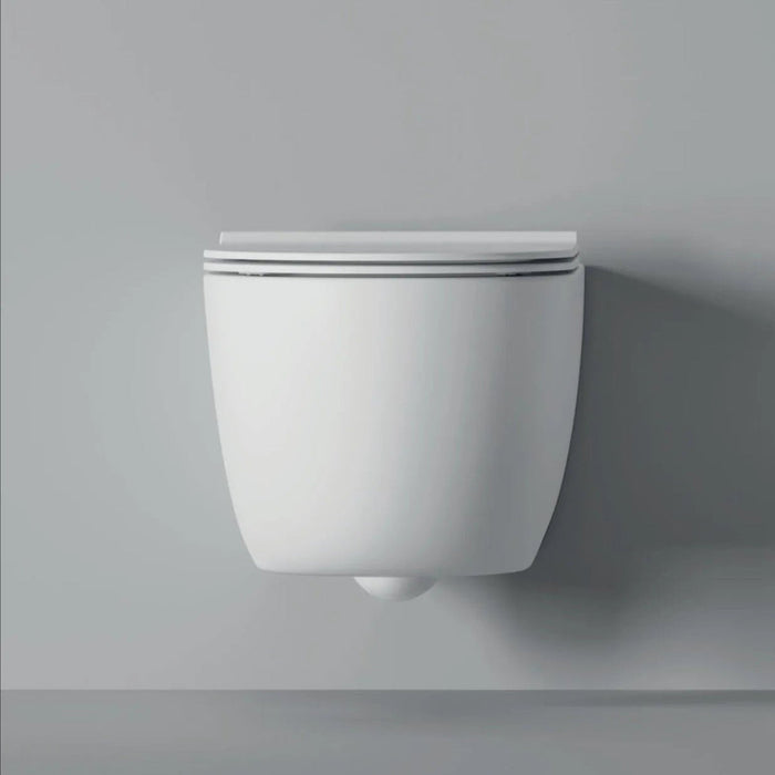 Wc Sospeso Senza Brida Alice Ceramica "Unica 55" Bianco Lucido