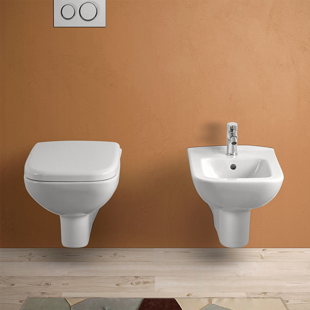 Wc sospeso senza brida Rimless bianco in ceramica lucida  Venti