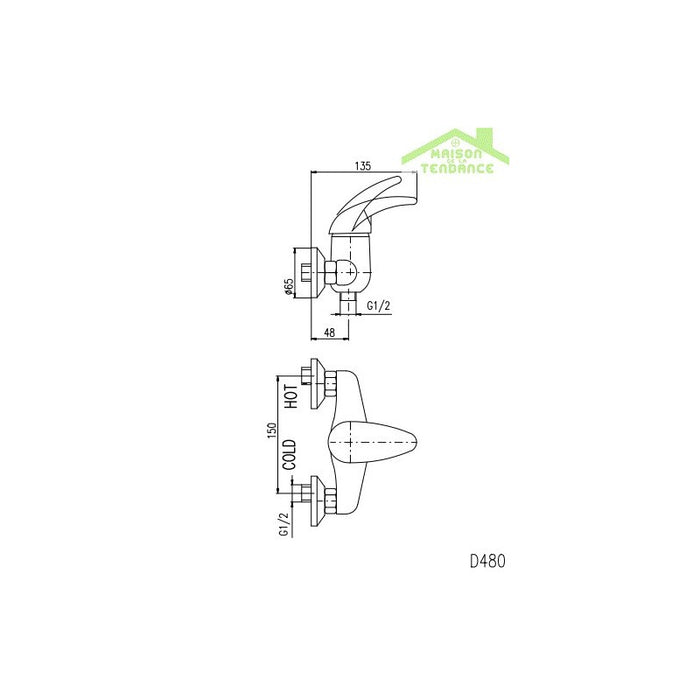 WC sospeso bianco senza brida Tornado BOFY 53x36,5x36 cm