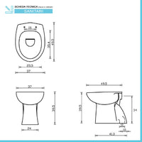 Wc tradizionale a pavimento in ceramica serie Clara