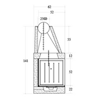 Camino legna prefabbricato ghisa focolare aperto qr100 riscaldamento design