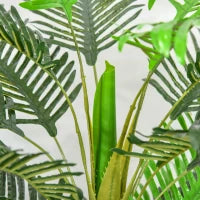 Palma Artificiale in Vaso con 42 Foglie, Pianta Finta Realistica per Interno ed Esterno, 185cm