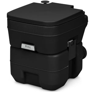 20L Toilette portatile chimico da campeggio WC da campeggio carico 100kg Nero-Docce e toilette portatili