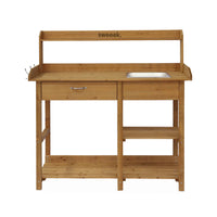 Tavolo da coltivazione in legno, marrone naturale